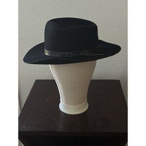 Mallory by Stetson Wool Fedora Black Cowboy Hat Felt Size 6 3/4